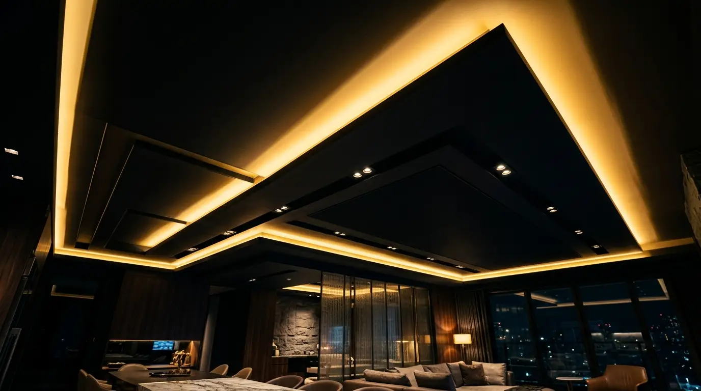 Luxury Architectural Ceiling with Lighting Effect